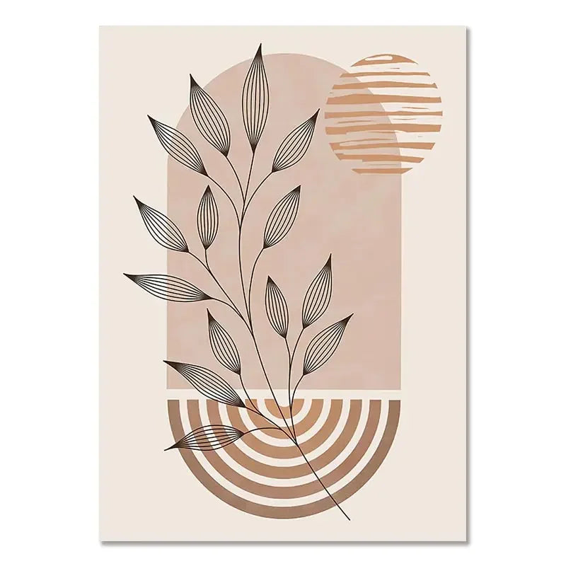 Minimalistische Terrakotta Sonnen abstrakte Wandkunst Fine Art Leinwanddrucke moderne Bilder für Wohnzimmer Schlafzimmer Galerie Wandkunst Dekor | Brehn