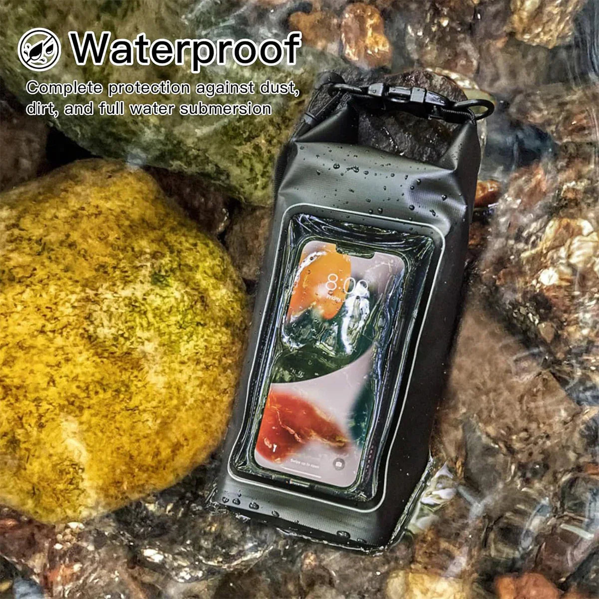 Brehn | AquaVault Wasserdichter Dry Bag 2L | Mit Touchscreen-Fenster | Outdoor-Tasche für Kajakfahren, Trekking & Wassersport