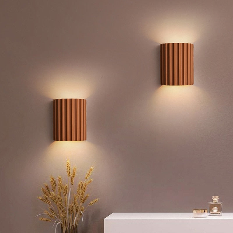 Brehn | Falten Farbe Harz LED Wand Leuchte Lampe