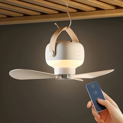 BreezeNova - Tragbarer Deckenventilator mit Licht und Fernbedienung | Brehn