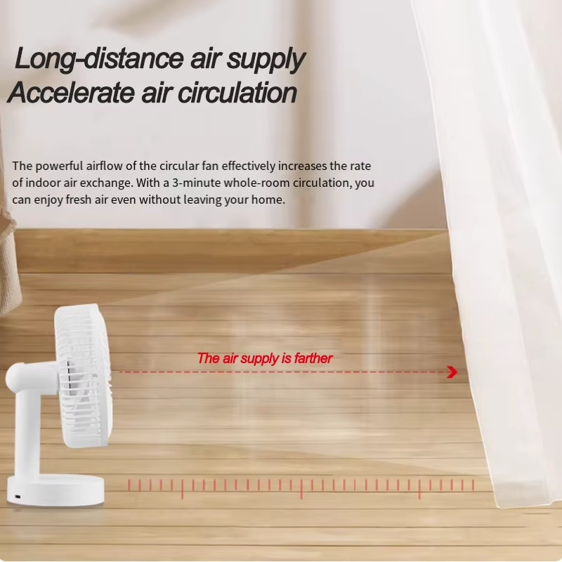 USB Schreibtisch Oscillating Fan mit verstellbarem Kopf und kraftvollem Luftstrom | Brehn