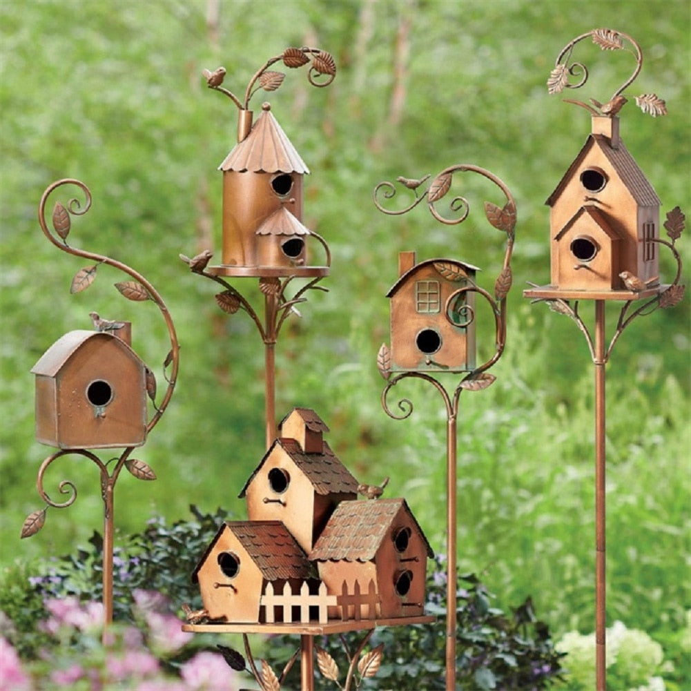 Metallkunst Vogelnest Gartenstecker - Talart