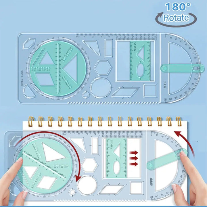 Mathe-Genie Multi-Winkel Zeichen Präzisions-Lineal | Brehn