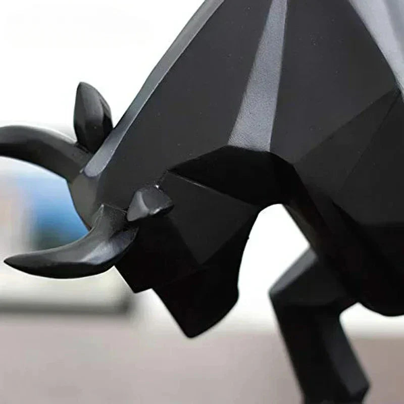 Brehn | ToroArte Stier Skulptur | Nordisches Design | Harzfigur Modern | 35 cm / 26 cm
