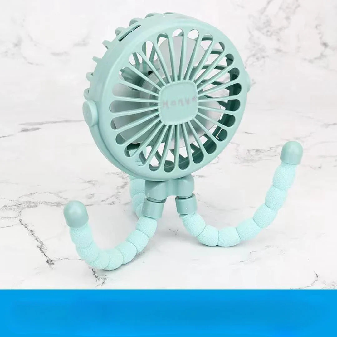 Wiederaufladbarer Babywagenventilator: Handheld USB bladeless Mini Ventilator - Leises Kühlen für den Außenbereich, Nacken- und Tischventilator | Brehn