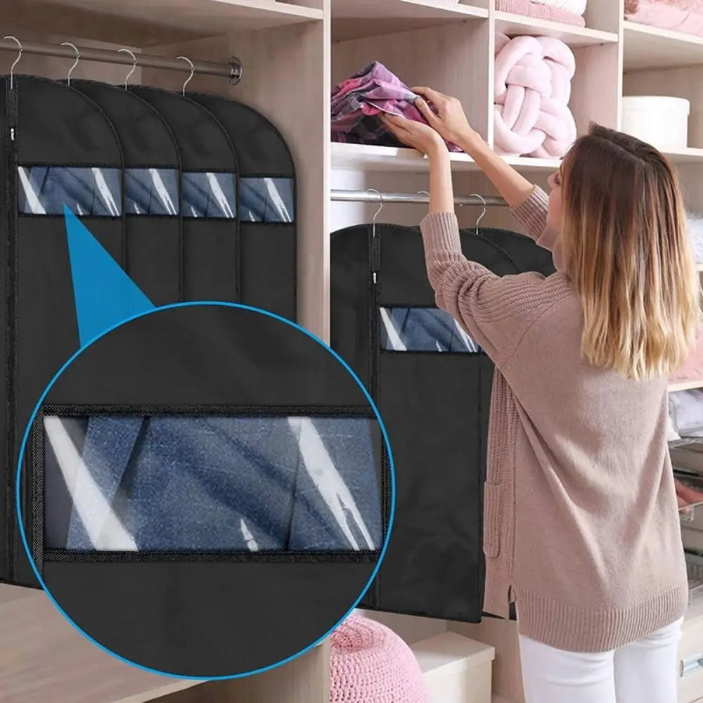 Brehn | GARMENTA Premium Kleid Schutzabdeckung | Staub- und wasserfest | Mit Sichtfenster | 3 Größen