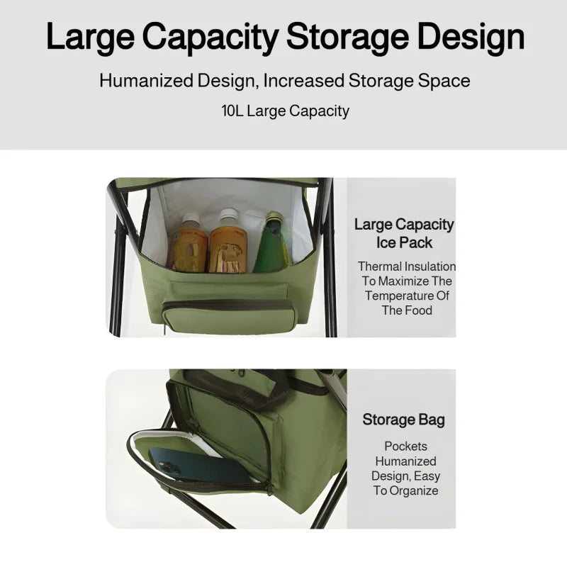 Eingebaute Kühltasche Tragbare Faltbare Outdoor-Hocker | Brehn