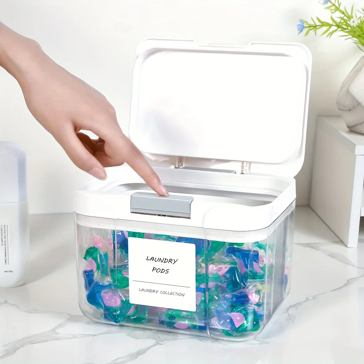 Waschmittel-Pods Aufbewahrungsbox mit Deckel | Brehn