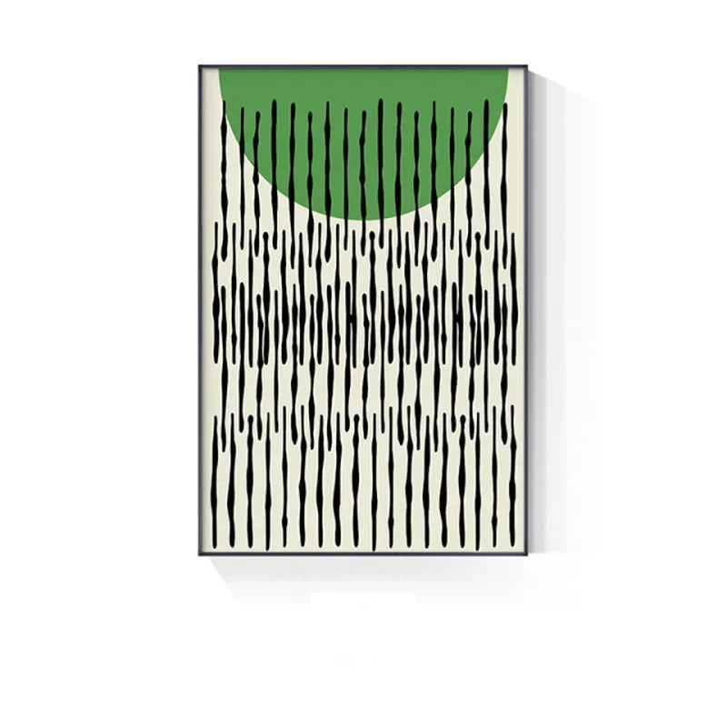 Abstract Grünes Geometrisches Linienkunst Wandkunst Fine Art Leinwanddrucke Bilder Für Modernes Apartment Wohnzimmer Home Office Kunst Dekor | Brehn
