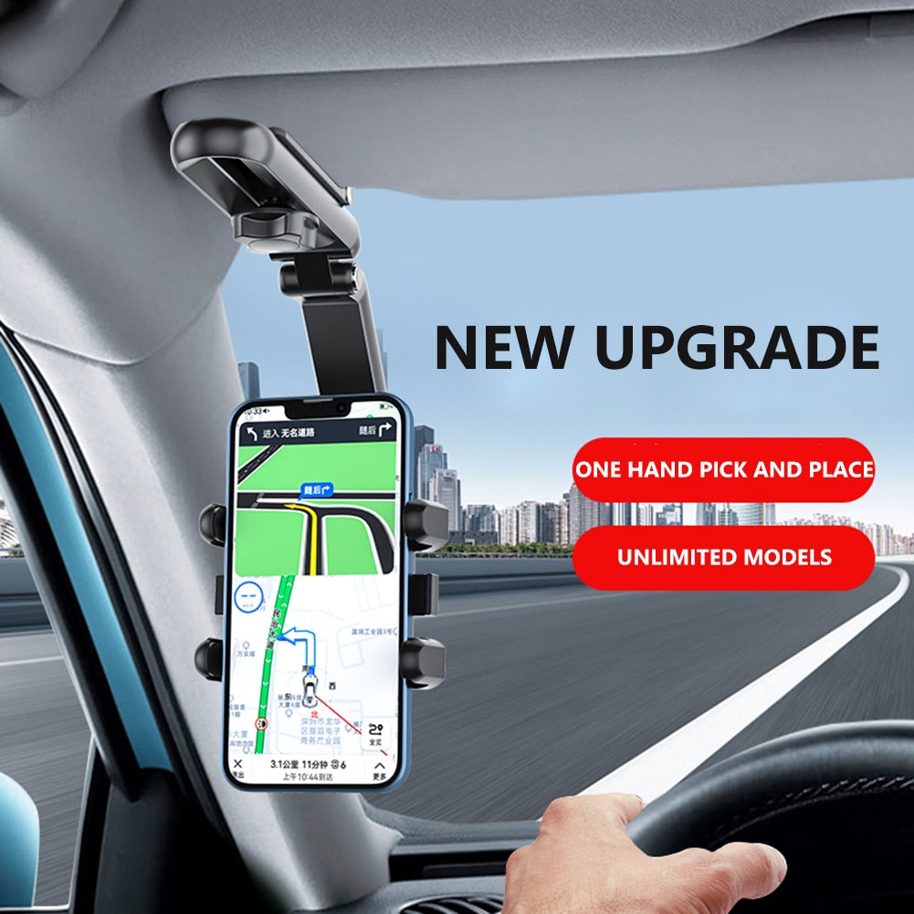 VIvolux | Sonnenblenden-Autohalter drehbarer Handyhalter Clip