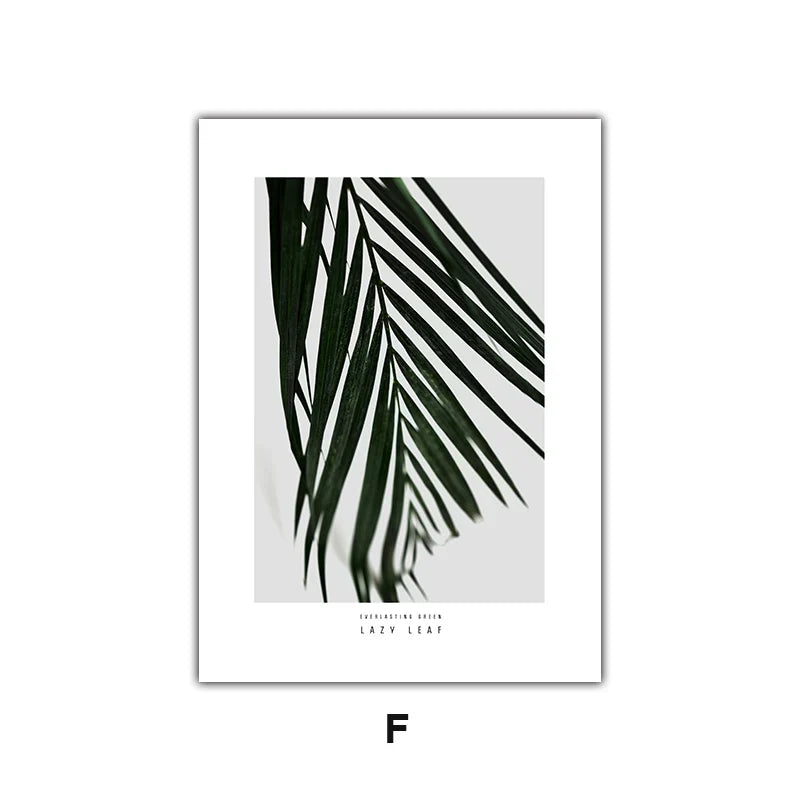 Minimalistische grüne Blätter moderne botanische Exemplare Wandkunst Fine Art Leinwanddrucke Galerie Wandbilder für Wohnzimmer Esszimmer Kunstdeko | Brehn