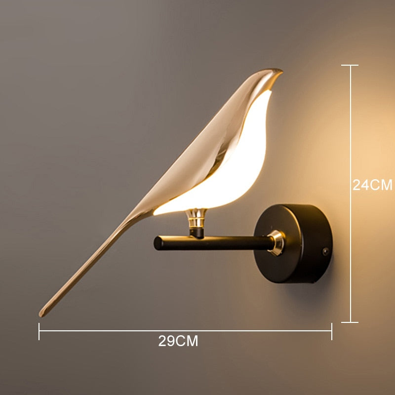Brehn | Moderne nordische Wandvogel Lampe