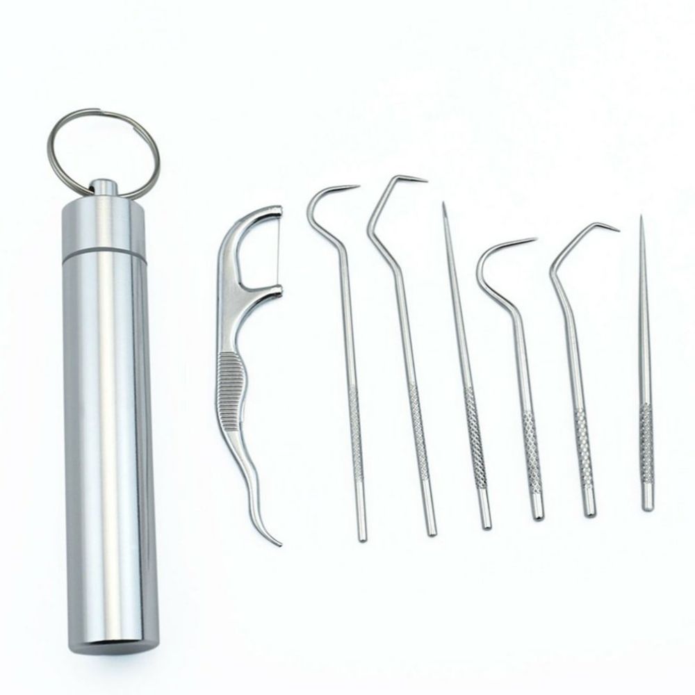 7-teiliges Edelstahl Zahnstocher Set | Brehn
