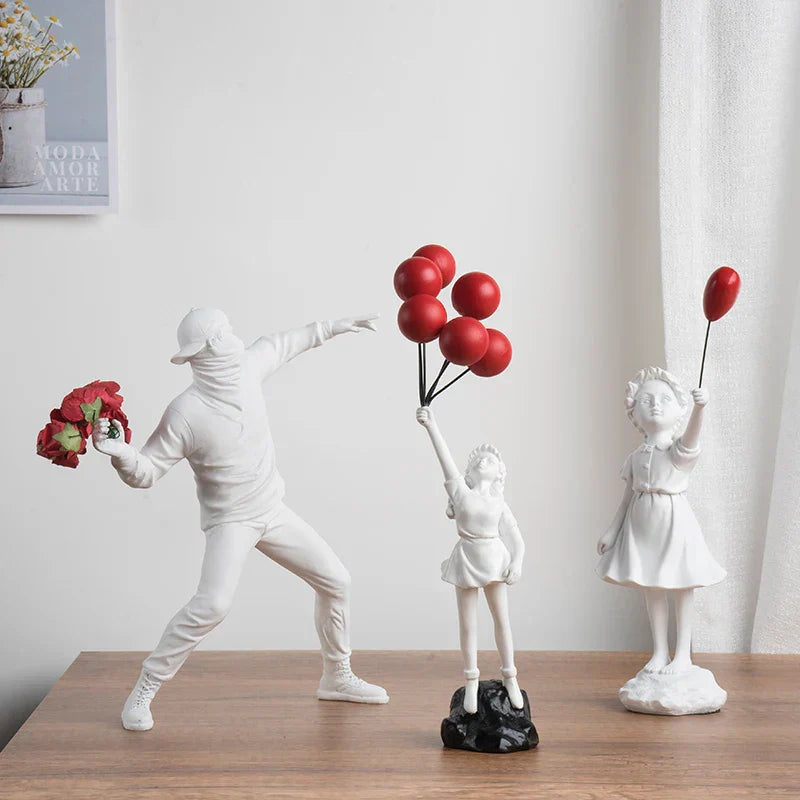 Banksy-inspirierte Skulpturensammlung