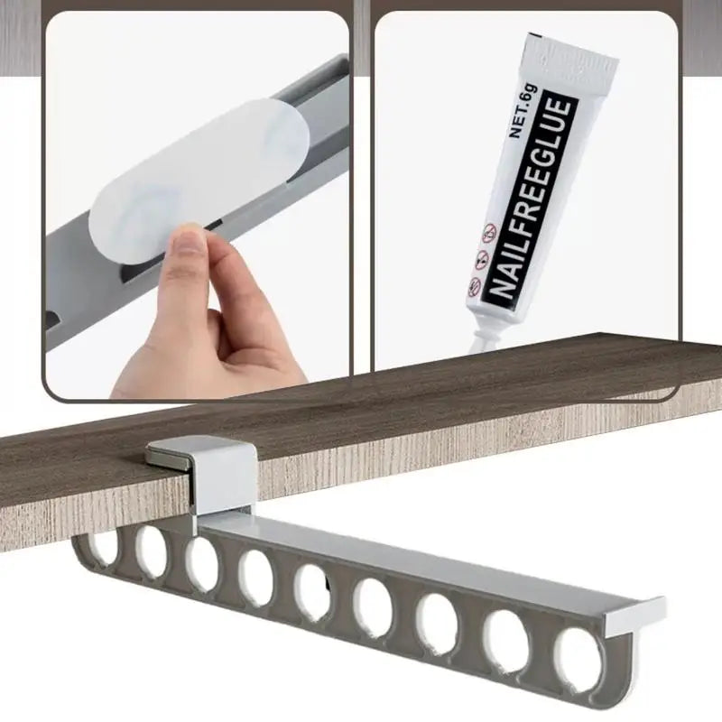 Brehn | Rückziehbare Kleiderschienen Kleiderschrank Organizer Hänger