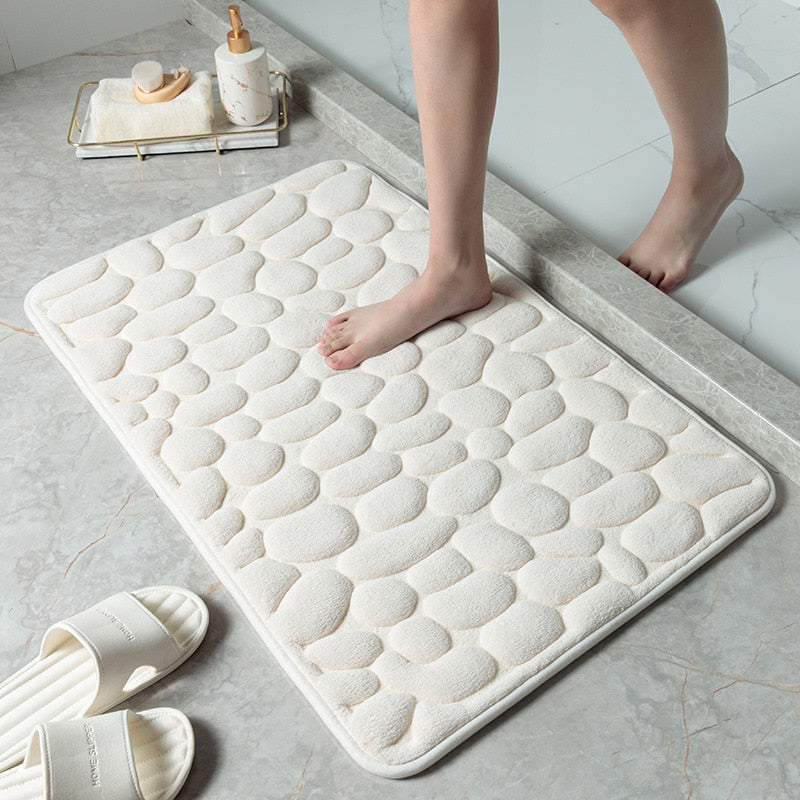 Prägierte rutschfeste Badematte mit Memory Foam Komfort | Brehn