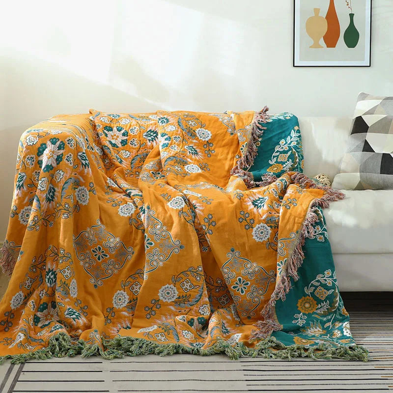 Brehn | Boho Luxe Baumwolldecke - Eleganz und Komfort für Ihr Interieur