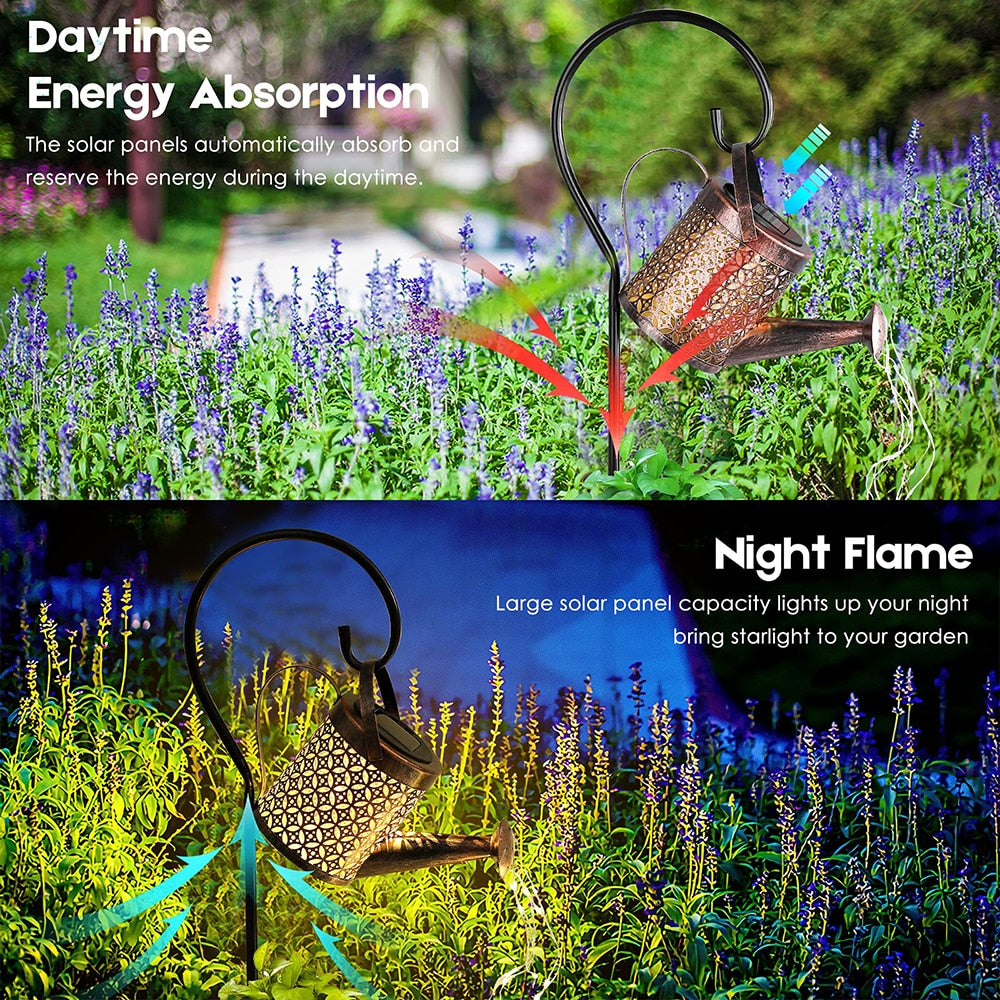 Brehn | Garten Bewässerung Solar-betriebene Kanne Terrasse Licht