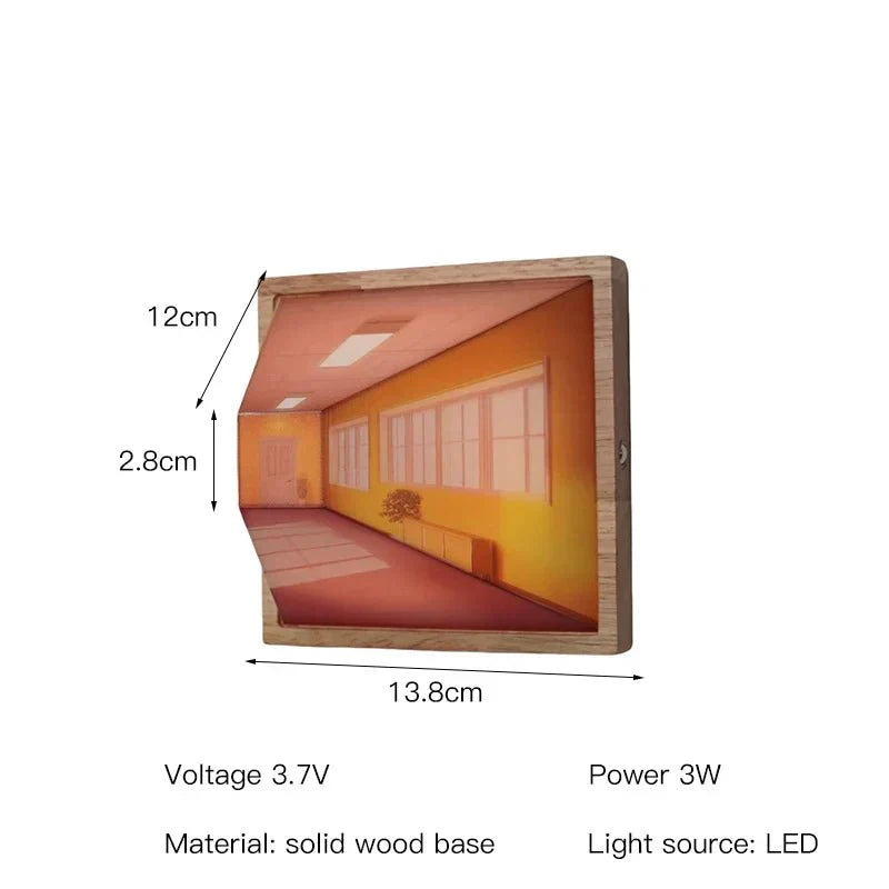 Brehn | DimenLamp - 3D LED Lampe - Moderne Wanddekoration - Einzigartige Geschenkidee