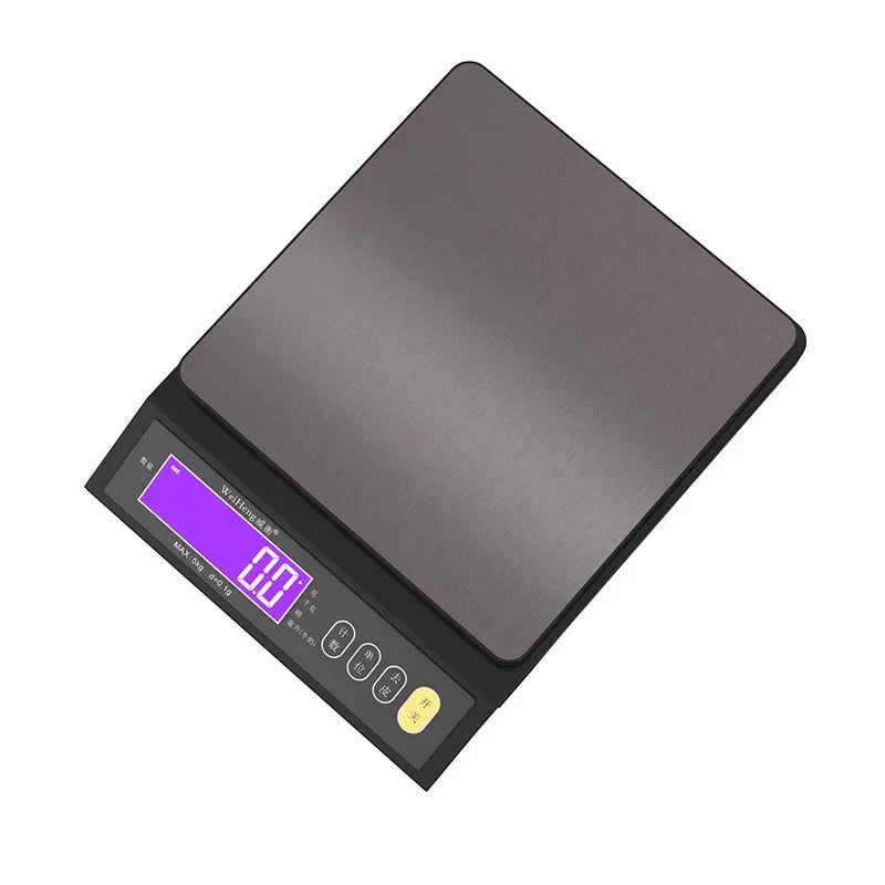 Brehn | 5 kg/0,1 g und 10 kg/1 g digitale elektronische Küchenwaage, LCD-Display, voll wasserdichtes Edelstahl-Waagetool zum Backen