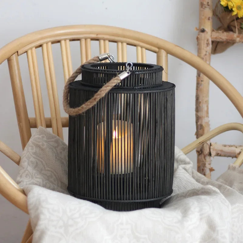 Imitation Bamboo LED Kerzenlaterne Brehn