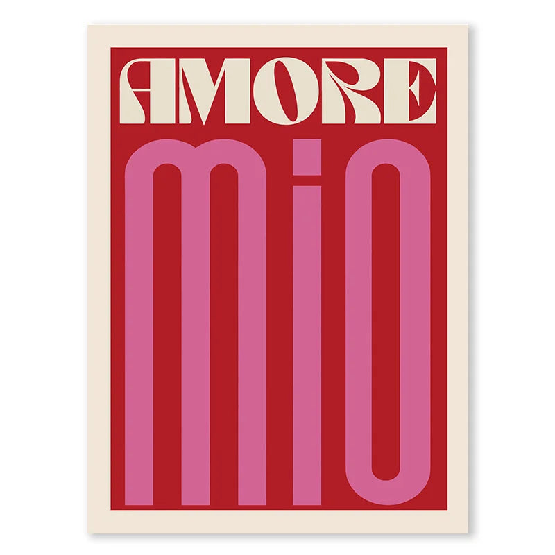 Pink Retro Liebe Zitat Wandkunst Feine Kunst Leinwanddrucke Typografische Bilder Für Schlafzimmer Wohnzimmer Hotelzimmer Modernes Apartment Wandkunst Dekor | Brehn