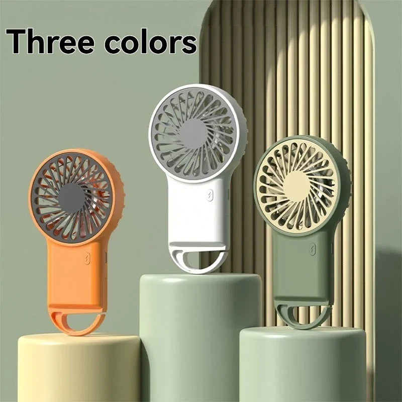Neuer faltbarer USB wiederaufladbarer Mini-Ventilator | Handventilator für den Schreibtisch mit Cartoon-Design & Haken für Outdoor-, Heim- & Bürogebrauch | Brehn