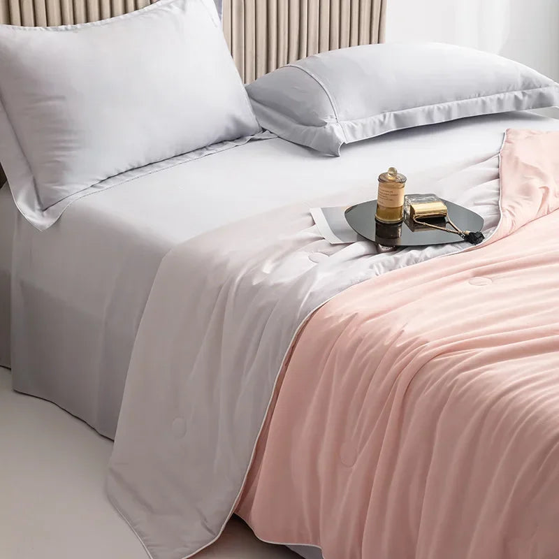 Air Condition Sommerdecke — Pure Color Eis-Seide Kühlende Decke, Leicht & Glatt Twin/Kingsize Bettdecke | Brehn