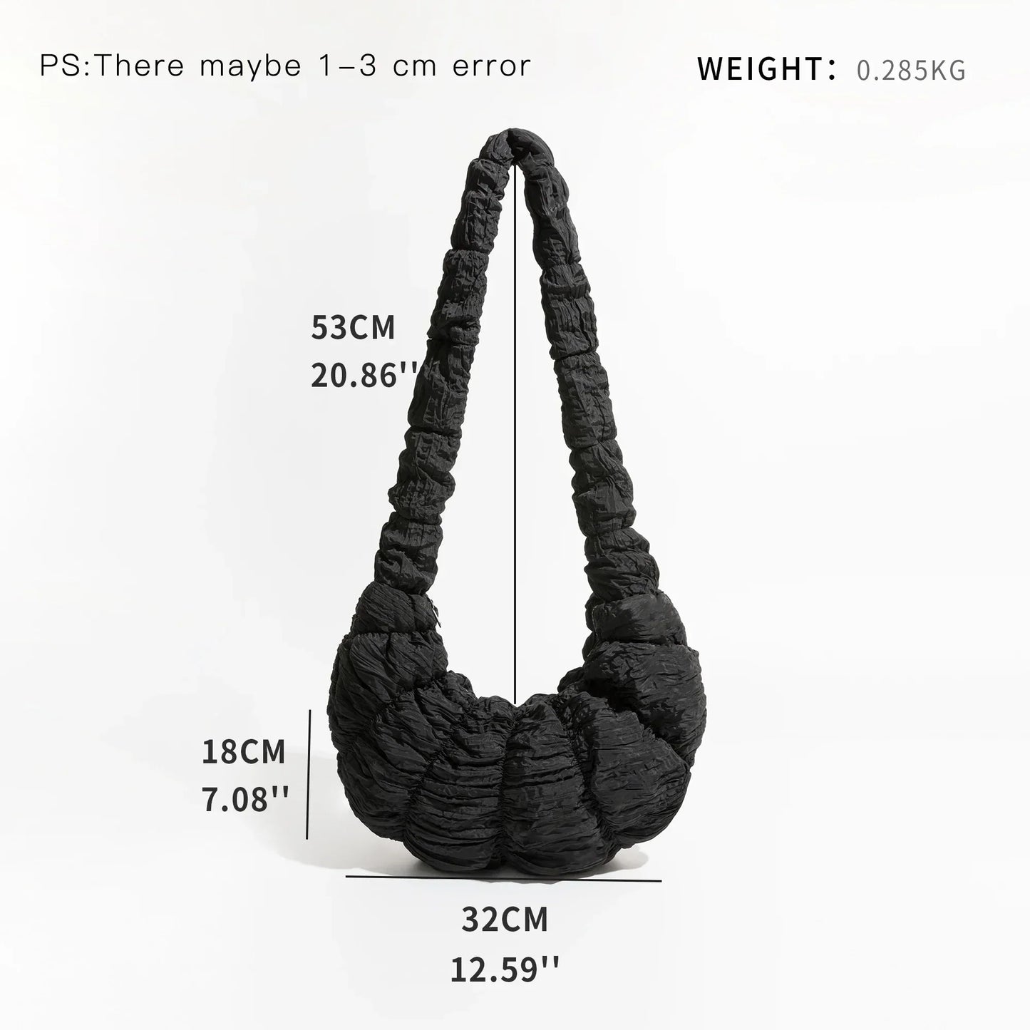 Puff Croissant Schultertasche