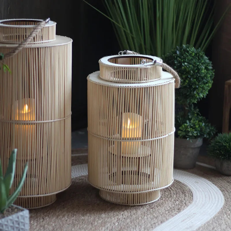 Imitation Bamboo LED Kerzenlaterne Brehn
