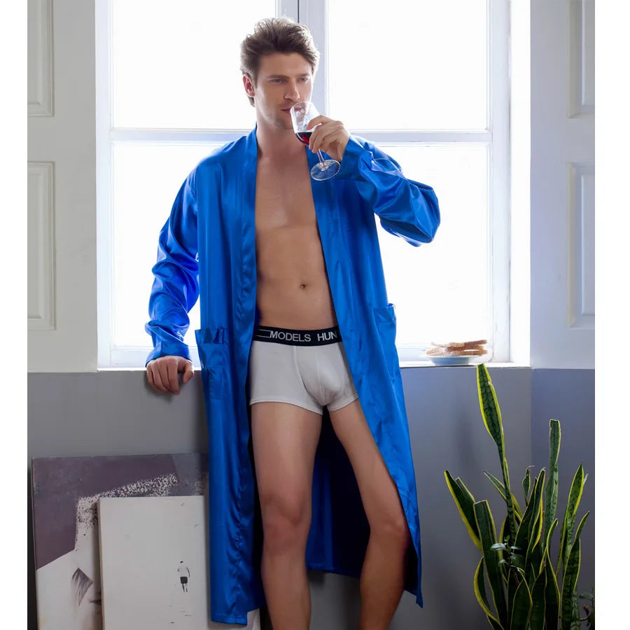 BowLift | RelaxWear Bathrobe - Elegant Satin Bathrobe for Comfort