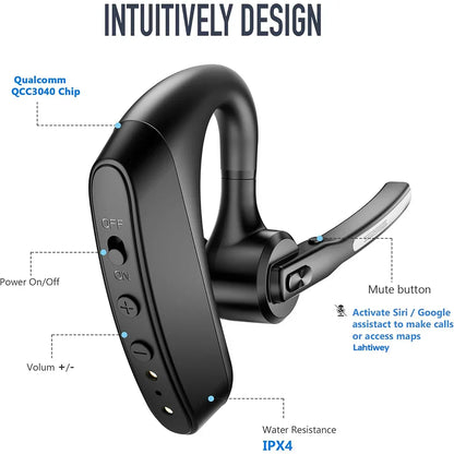 Orivo Bluetooth-Headset mit Geräuschunterdrückung und zwei Mikrofonen