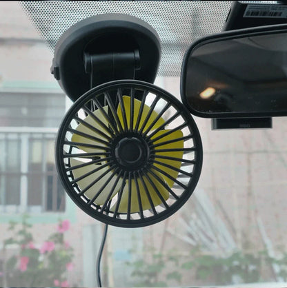 Brehn | Ventoro Auto-Ventilator 12V/24V/5V | USB oder Zigarettenanzünder | Drehbar & Kompakt | Für PKW, LKW, SUV, Wohnmobil & Büro