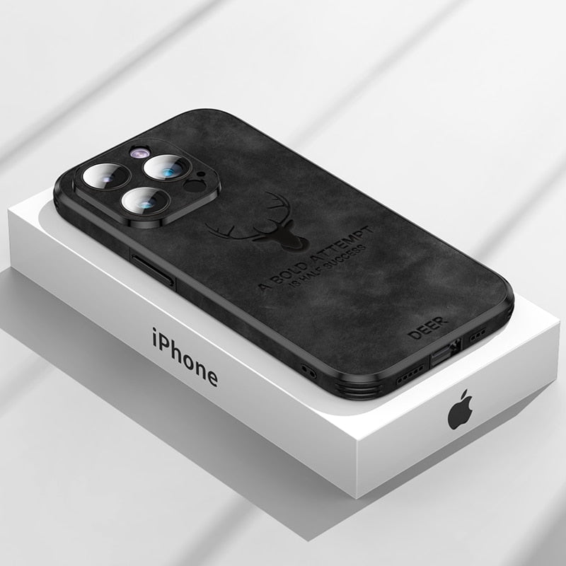 Brehn | Deer - Luxuriöse Leder-iPhone-Hülle mit stilvollem Design und stoßfestem Schutz