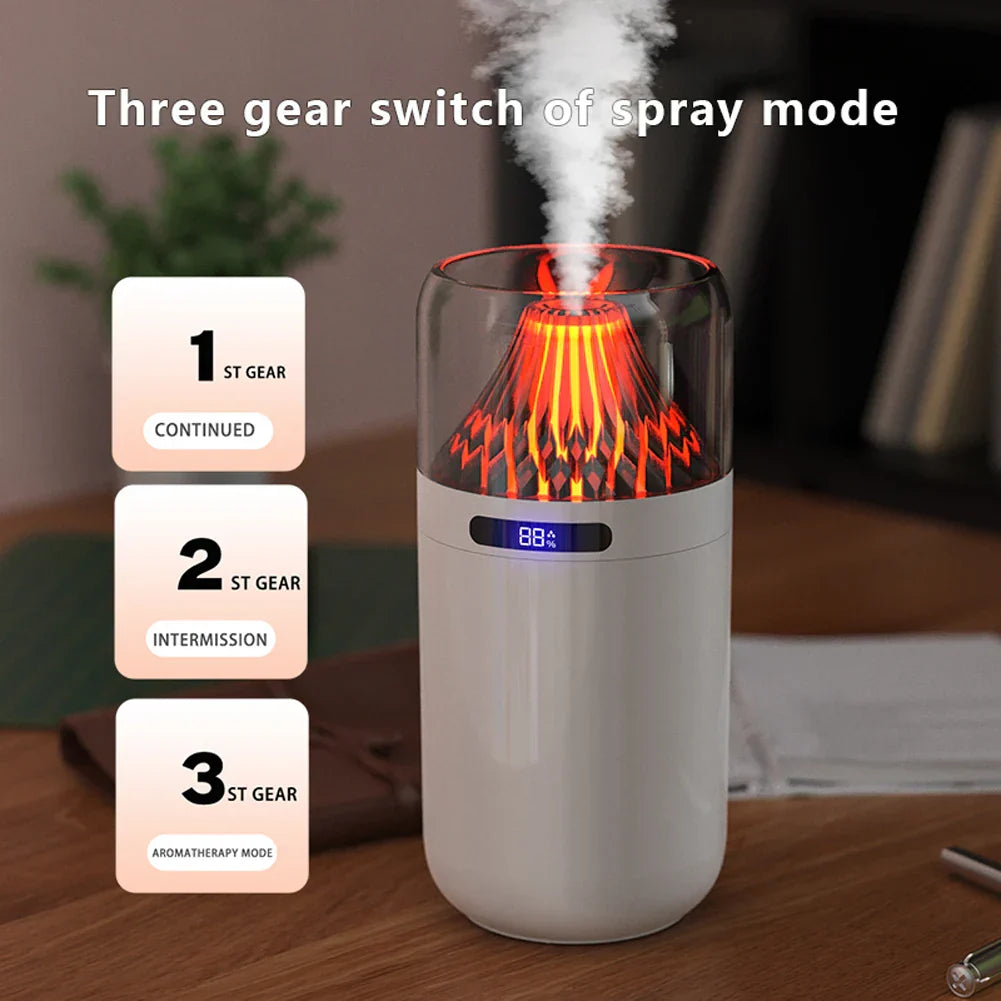 Brehn | Vulkanflamme LED Aromatherapie ätherischer Öl Nebel Diffusor