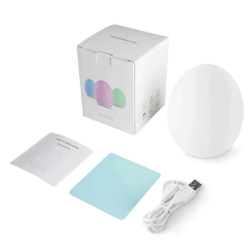 Brehn | Lumiboo Nachtlicht | RGB & Warmweiß | Touchsteuerung | 100h Akku | 12 × 10 cm | Baby- und Kinderzimmer