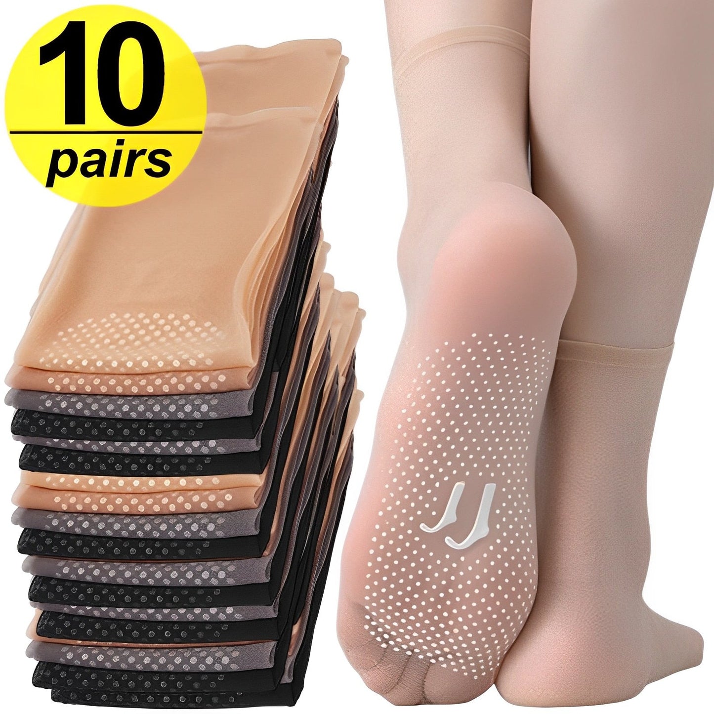 VIvolux | Sommer Typ Atmungsaktive Ultra-dünne Seiden Damen Socken