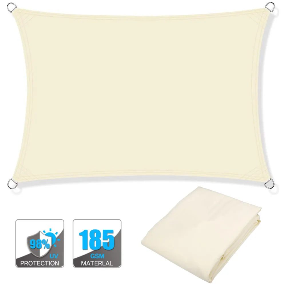 Wasserdichtes rechteckiges Sonnensegel mit UV-Schutz und Montagesatz – ShadeGuard