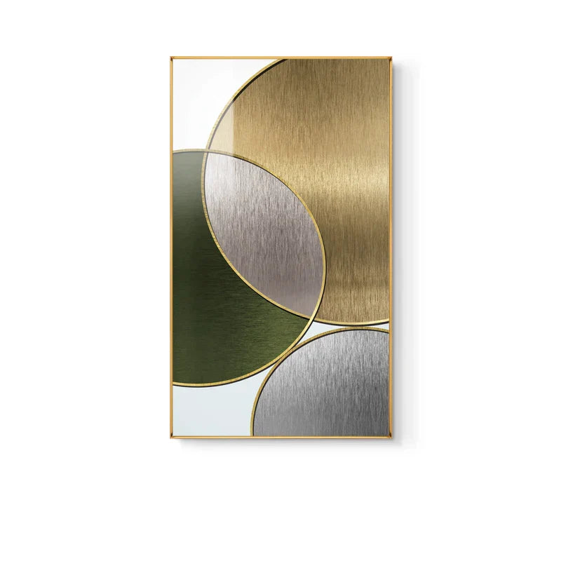 Modern abstrakte geometrische Kreise Wandkunst Fine Art Leinwanddrucke Bilder für luxuriösen Wohnbereich Esszimmer Hotel Schlafzimmer Home Office Kunst Dekor | Brehn