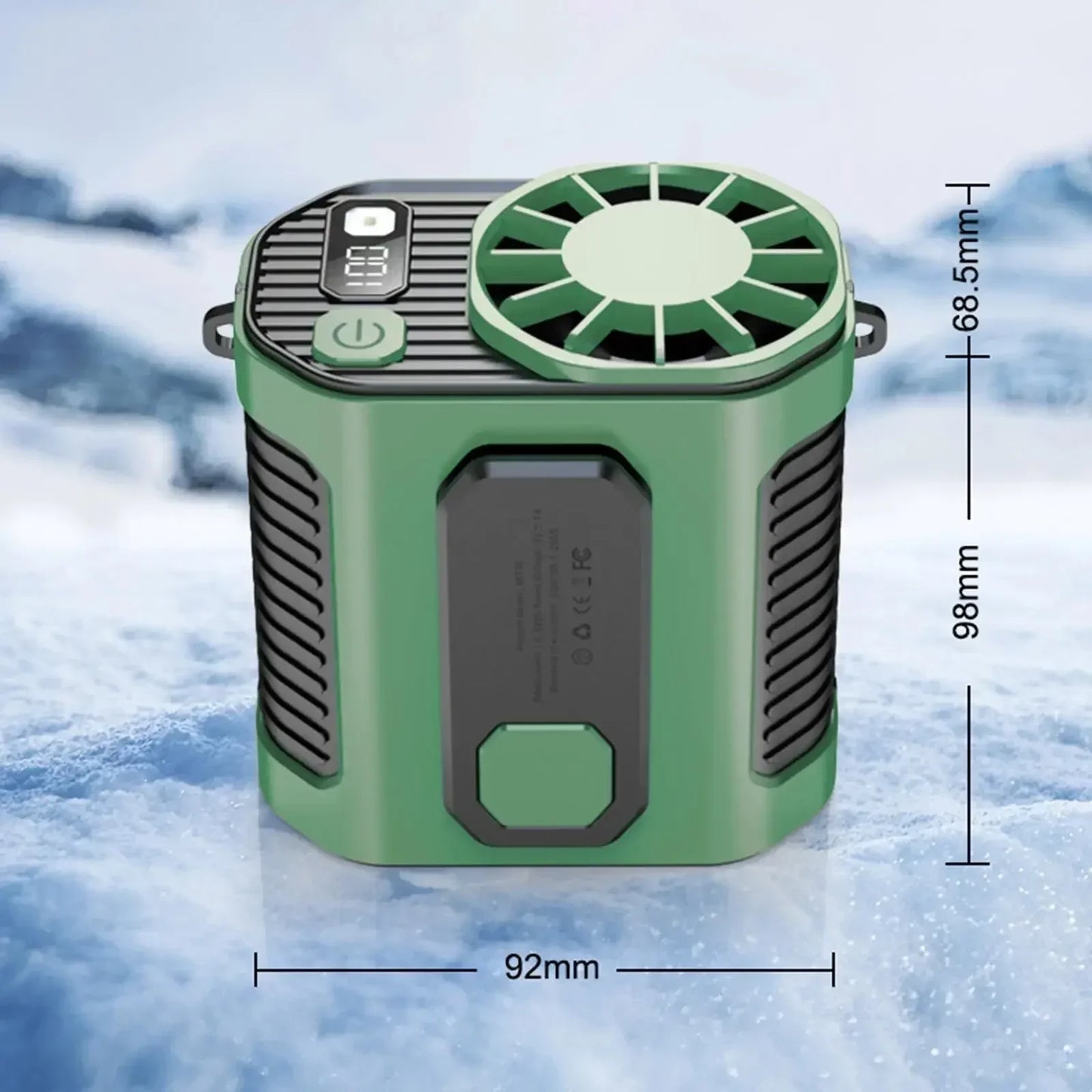 20000mAh Tragbarer Taillenventilator - Starker Wind Hängender Nackenventilator mit Powerbank und LED-Beleuchtung für Outdoor-Sport und Arbeit | Brehn
