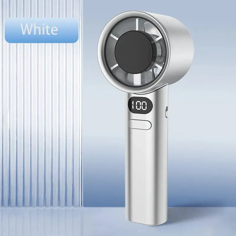 Tragbarer Mini bladeless Handventilator – USB wiederaufladbarer tragbarer persönlicher Ventilator mit 120-Geschwindigkeit Hochgeschwindigkeitsluftstrom, elektrischer Kühventilator | Brehn