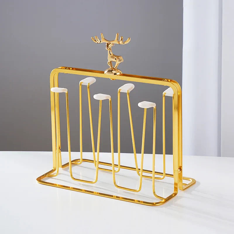 Brehn | Glacio Glas Becherhalter - Glas Party Halter mit Rentierdesign für luxuriösen Whisky Genuss