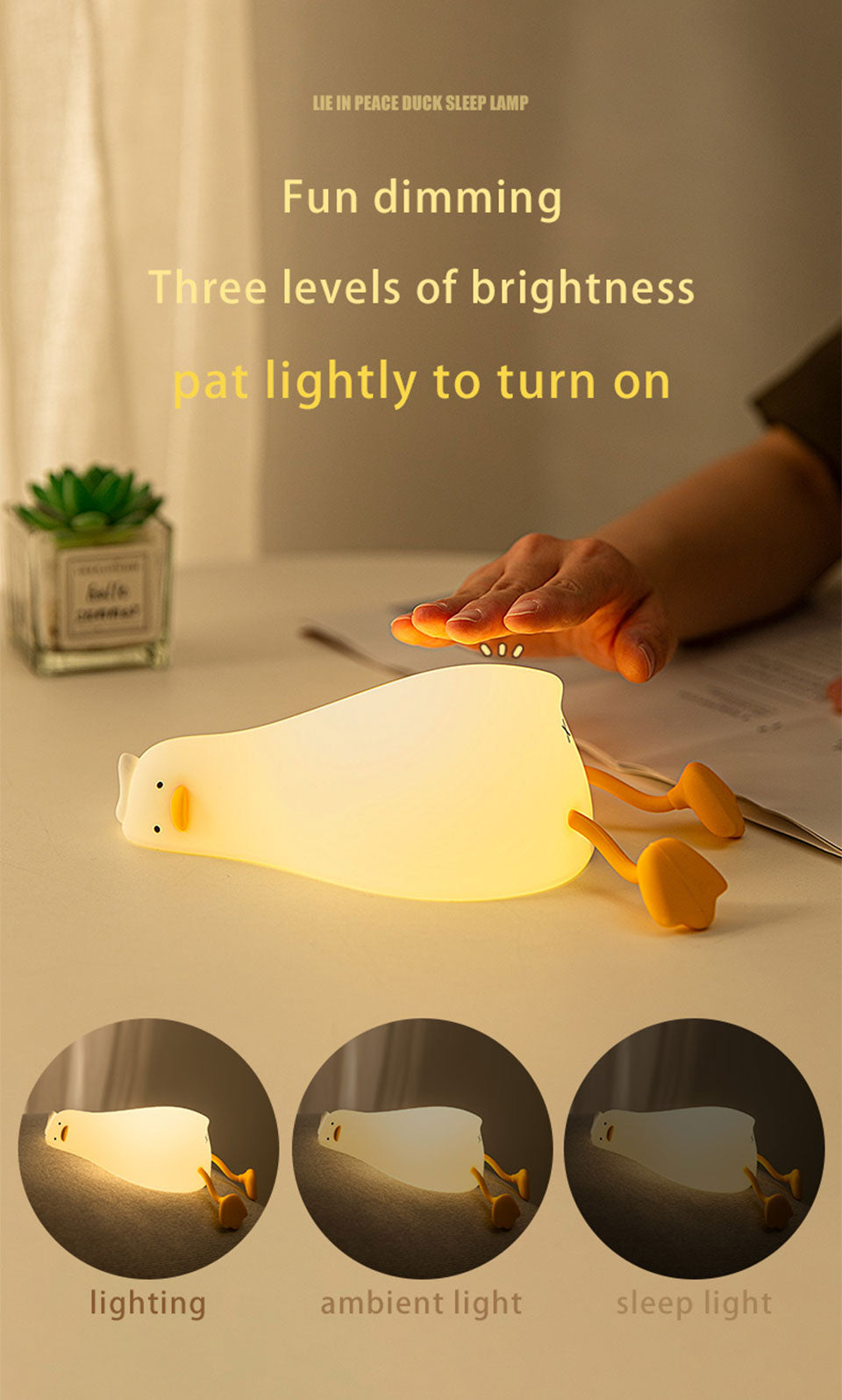 Lazy Flat Duck Atmosphäre Nachtlampe | Brehn