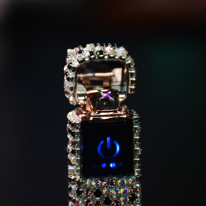 Brehn | Sparkle Stone Strass Aufladbarer Tragbarer Feuerzeug