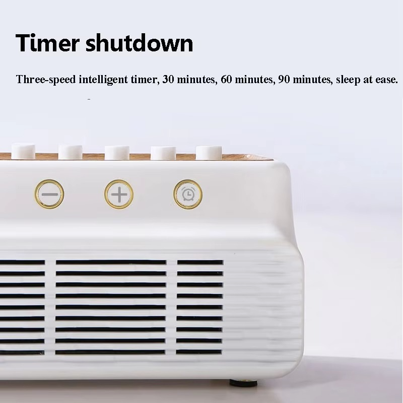 Tragbarer Bluetooth-Lautsprecher mit weißem Rauschen, Naturgeräuschen und Schlaftimer