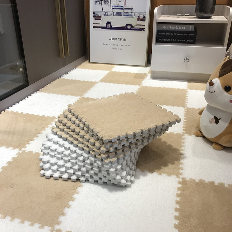 DIY Winter Plush Puzzle Mat | Brehn