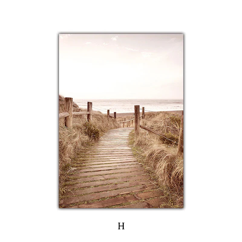 Einfache Natur Flora-Landschaft Galerie Wandkunst Fine Art Leinwanddrucke Minimalistische Nordic Bilder für das Wohnzimmer Skandinavische Wohnkultur | Brehn