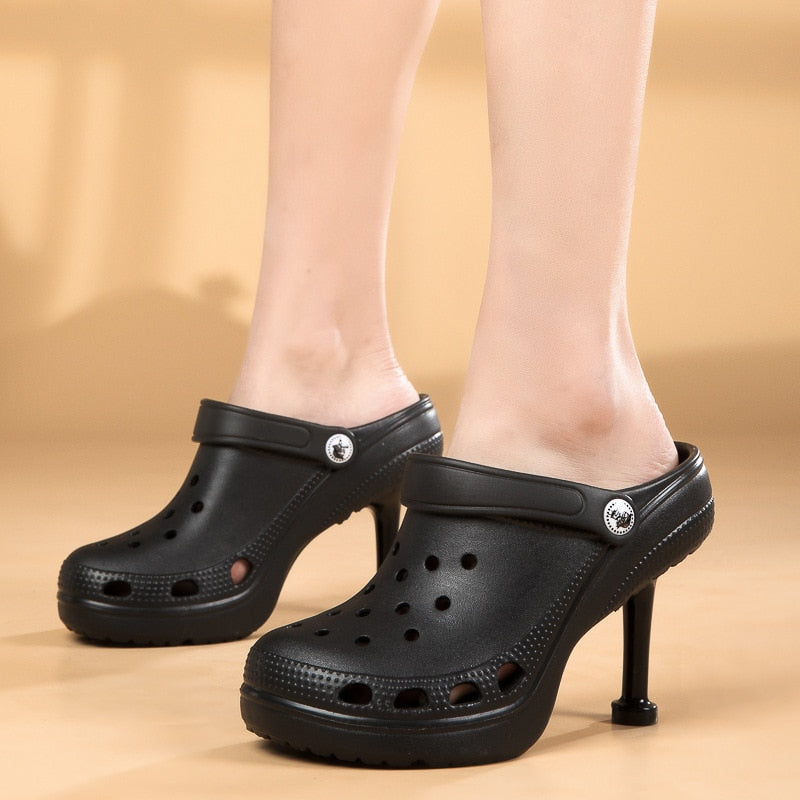 Brehn | Rutschfeste Strand Dicke Sohlen High Heels Sandalen