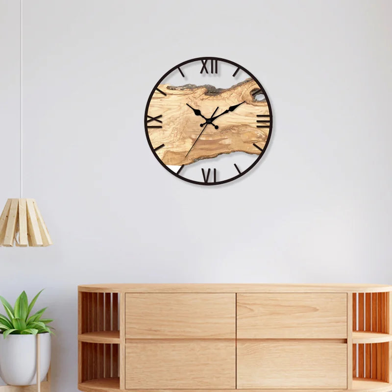 Brehn | Geräuschlose Wanduhr aus Acryl und Holz