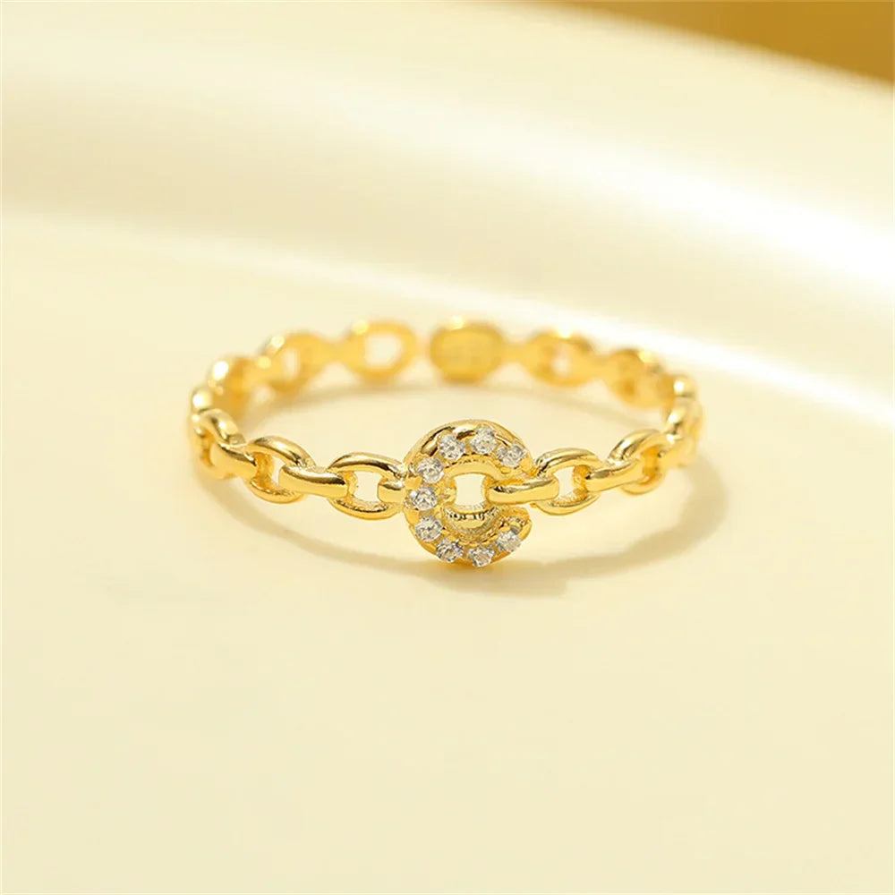 Brehn | Zierlicher Diamant Buchstaben Initialring